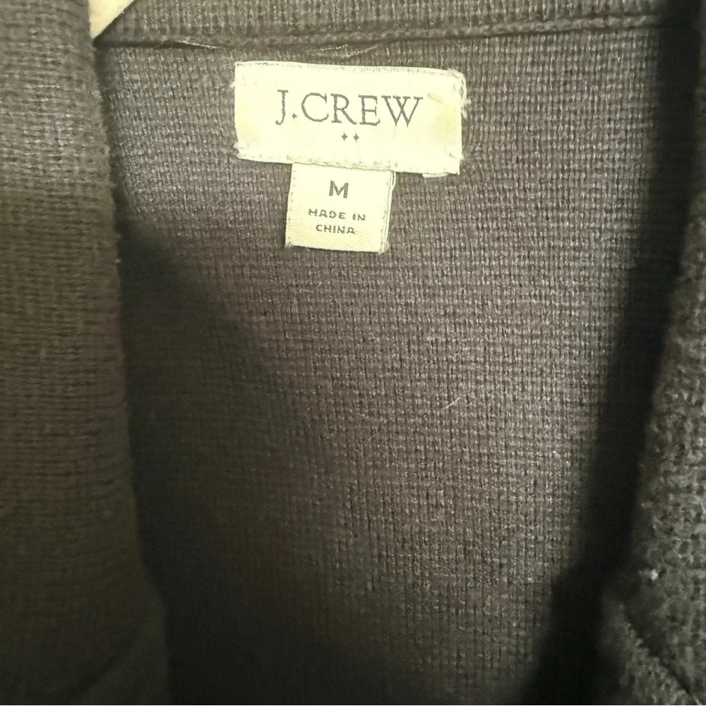 J. Crew Women's 100% Cotton Black Sweater Blazer Size M - Picture 2 of 7